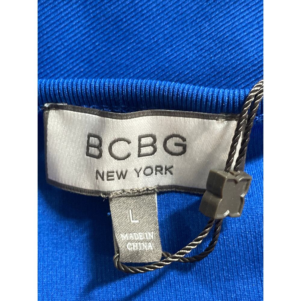 NEW BCBGeneration Womens Blue Knot Twist Front Sleeveless V Neck Crop Tank Top L - Picture 6 of 8